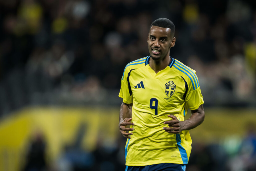 Alexander Isak playing for Sweden