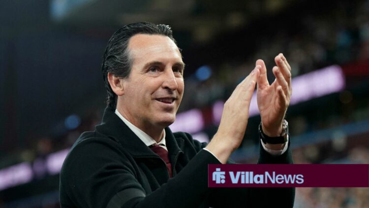 Aston Villa manager Unai Emery claps