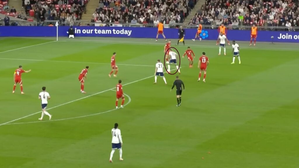 Morgan Rogers in England vs Wales