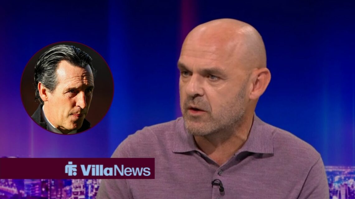 Danny Murphy with Aston Villa manager Unai Emery inset