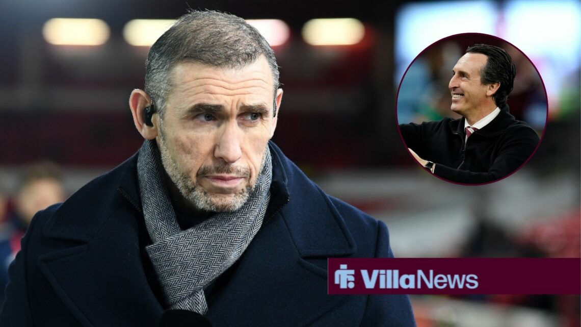 Martin Keown alongside a circle inset of Unai Emery.