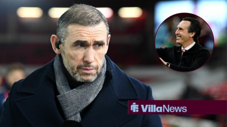 Martin Keown alongside a circle inset of Unai Emery.
