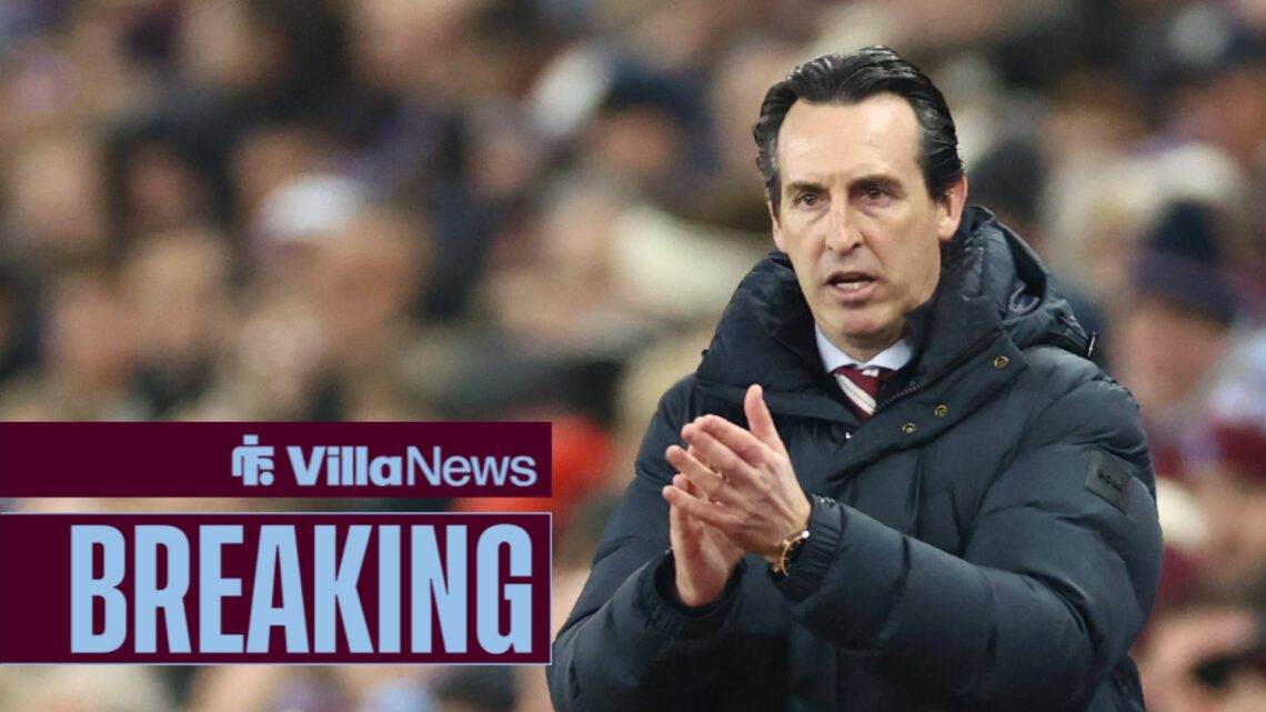 Aston Villa manager Unai Emery claps
