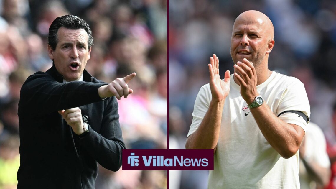 Unai Emery and Arne Slot stood alongside each other.