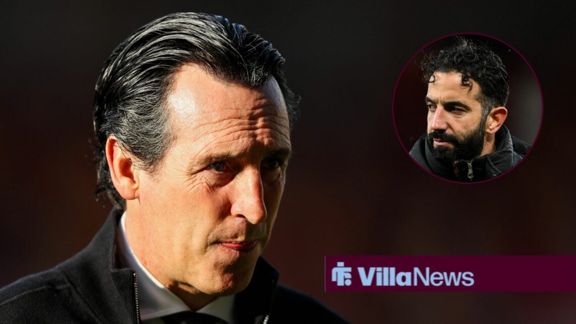 Unai Emery is focused on Ruben Amorim in circular inset