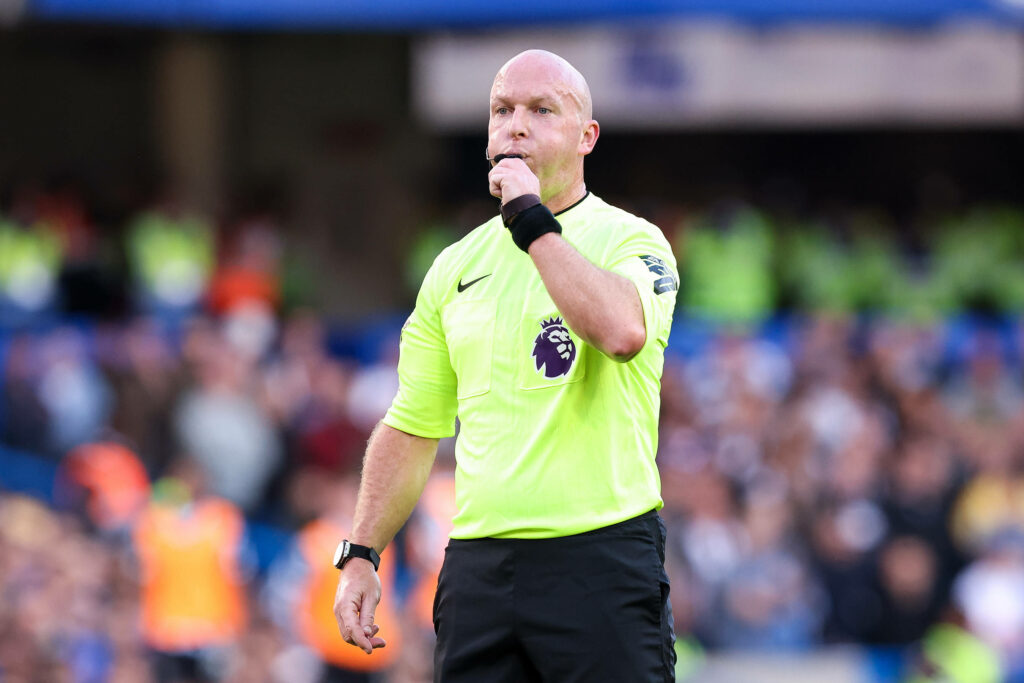 Simon Hooper blowing his whistle