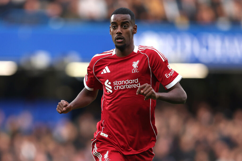 Alexander Isak playing for Liverpool