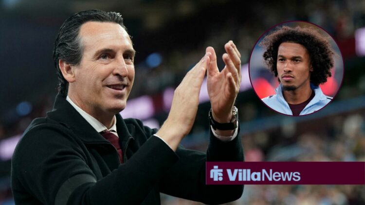 Unai Emery alongside a circle inset of Boubacar Kamara.