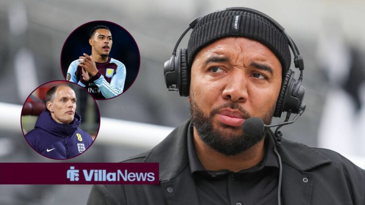 Thomas Tuchel alongside a circle inset of Morgan Rogers.