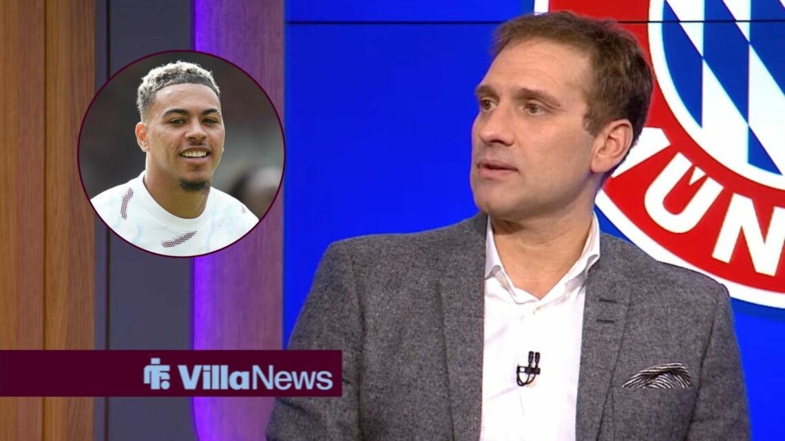 Stiliyan Petrov speaking looking towards Morgan Rogers in a circle inset