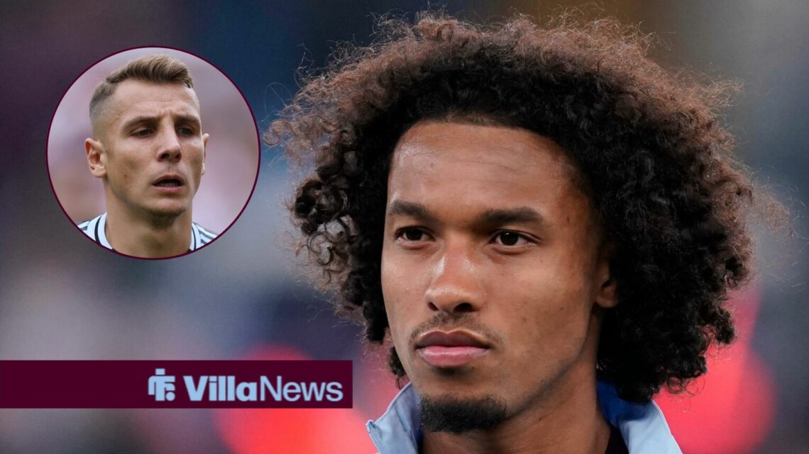 Boubacar Kamara alongside a circle inset of Lucas Digne.