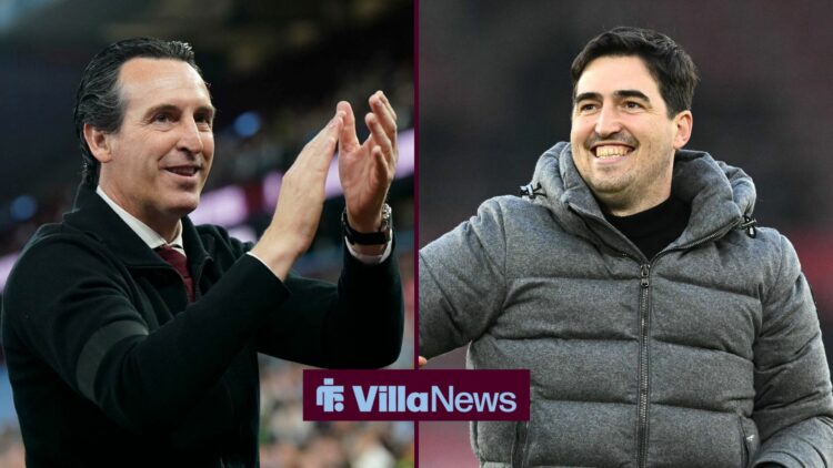 Unai Emery and Andoni Iraola stood alongside each other.