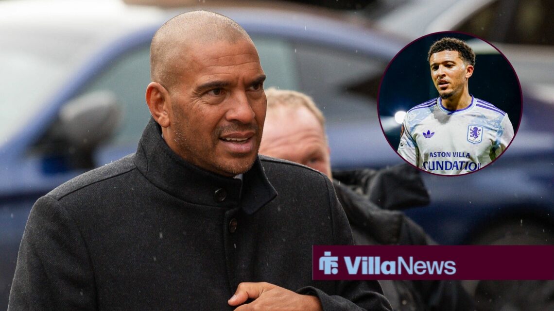 Stan Collymore with Aston Villa's Jadon Sancho inset
