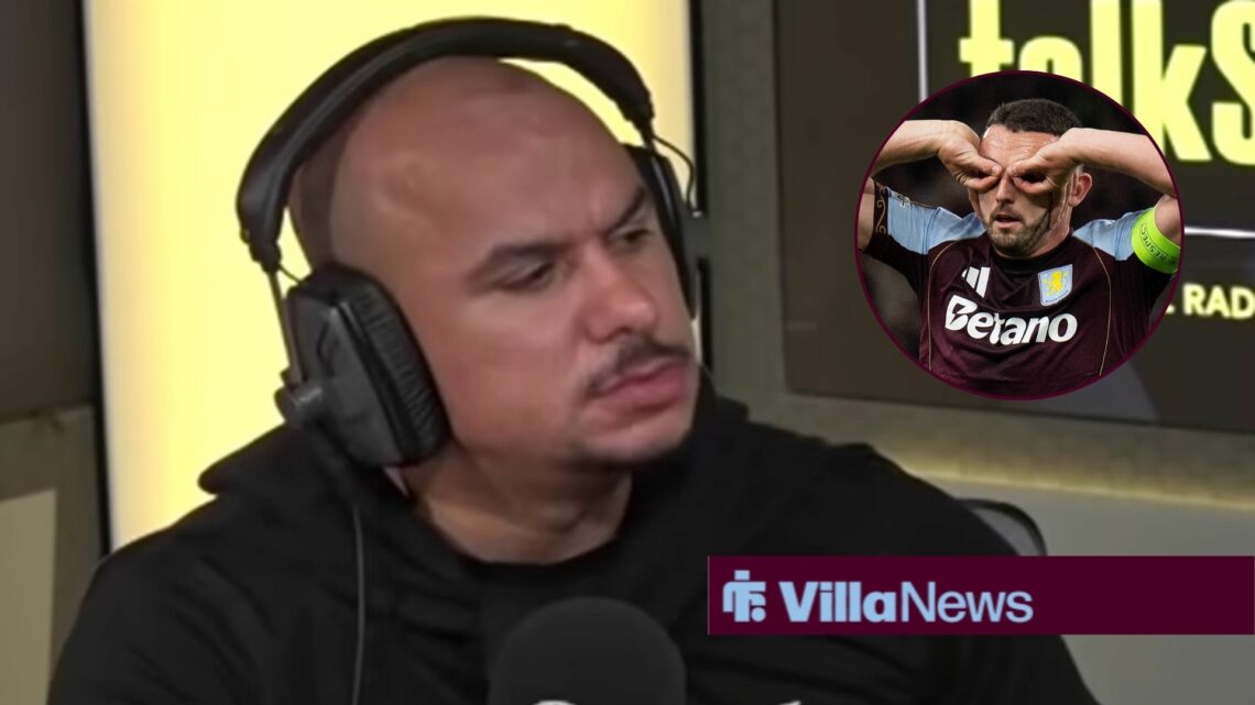 Gabby Agbonlahor looking at John McGinn in circle