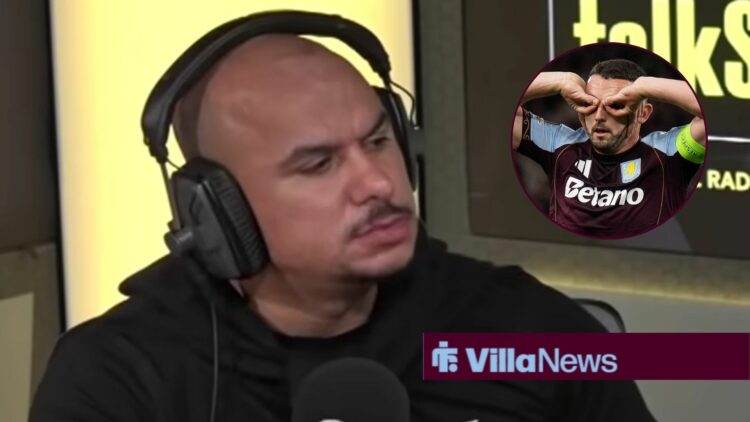 Gabby Agbonlahor looking at John McGinn in circle