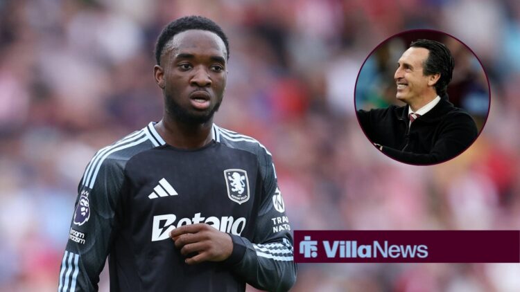 Lamare Bogarde alongside a circle inset of Unai Emery.