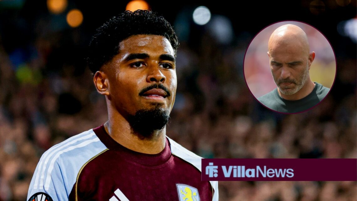 Ian Maatsen alognside a circle inset of Enzo Maresca.