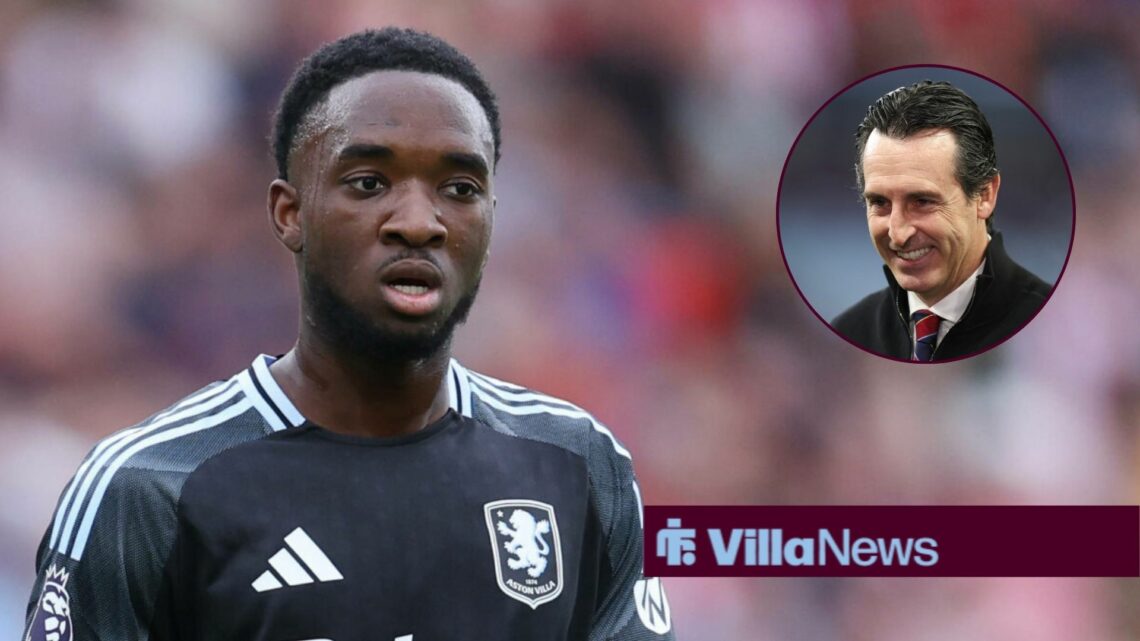 Lamare Bogarde alongside a circle inset of Unai Emery