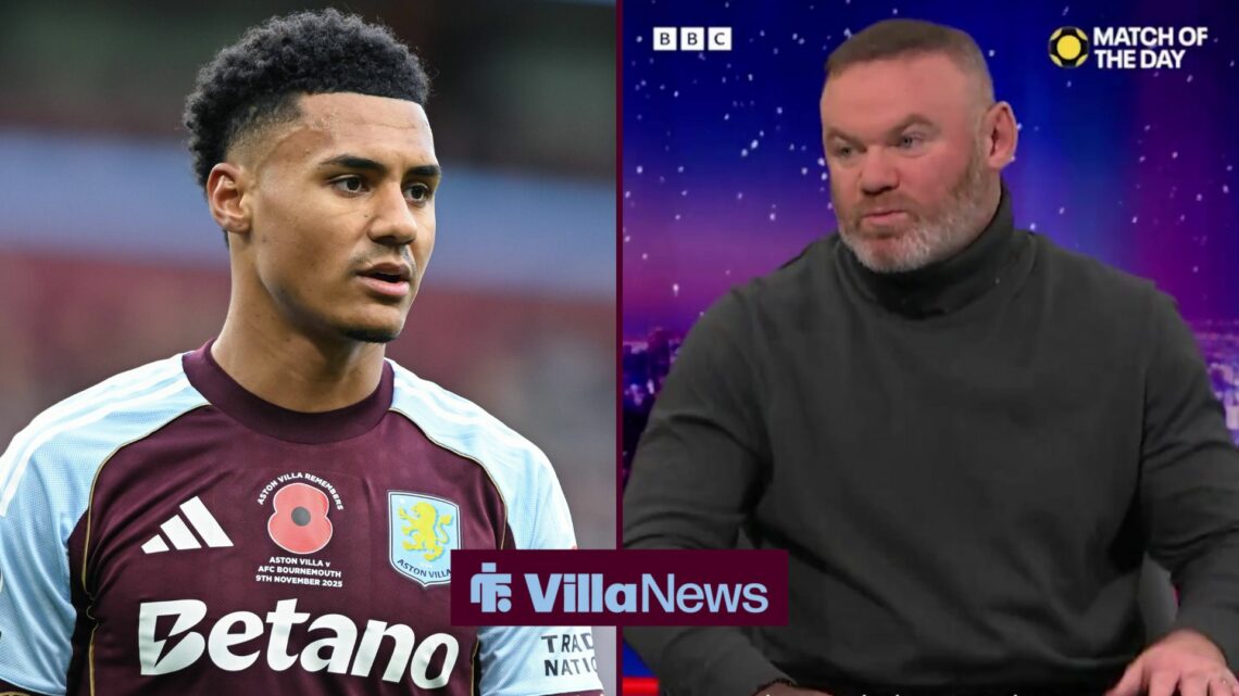 Ollie Watkins next to Wayne Rooney.