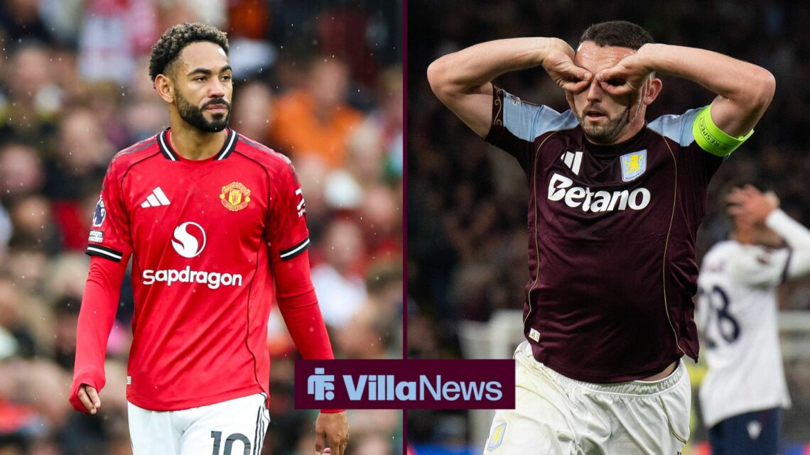 Matheus Cunha and John McGinn stood alongside each other.