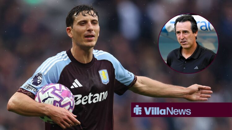 Pau Torres with Unai Emery in frame