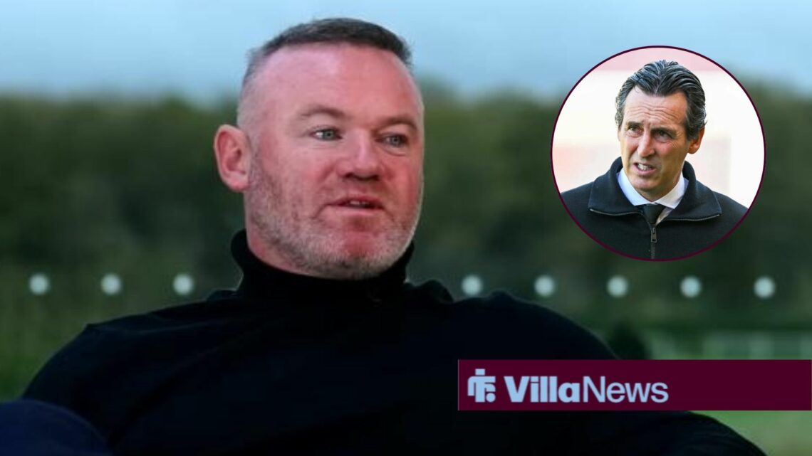 Wayne Rooney next to Unai Emery