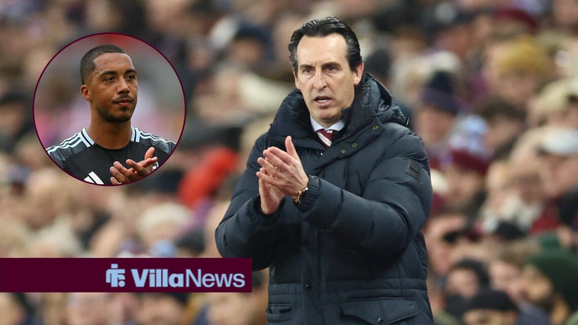 Aston Villa boss Unai Emery with Youri Tielemans inset