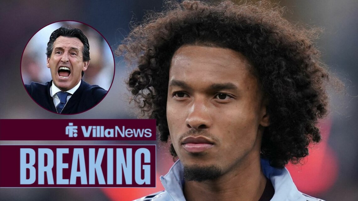 Boubacar Kamara with a shouting Unai Emery in a round overlay