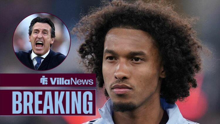 Boubacar Kamara with a shouting Unai Emery in a round overlay