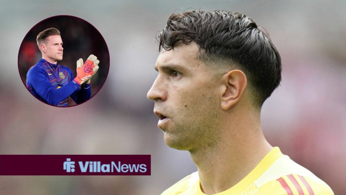 Emi Martinez next to Marc-Andre ter Stegen