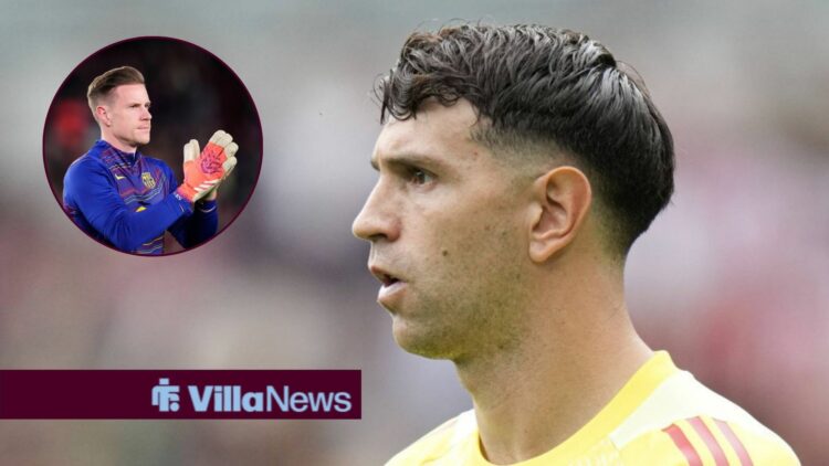 Emi Martinez next to Marc-Andre ter Stegen