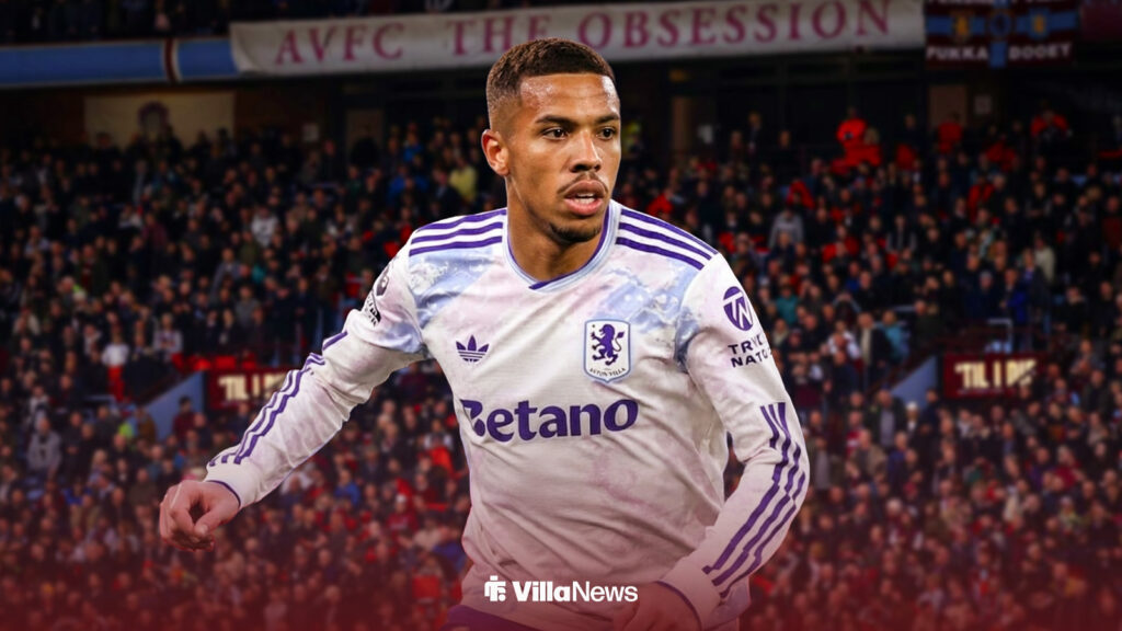 Alysson playing for Aston Villa at Villa Park