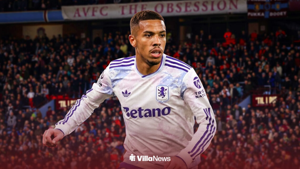 Alysson playing for Aston Villa at Villa Park