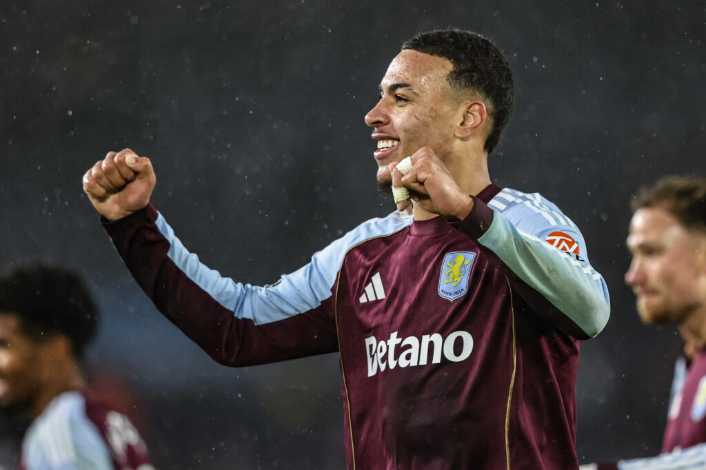 Morgan Rogers celebrating for Aston Villa