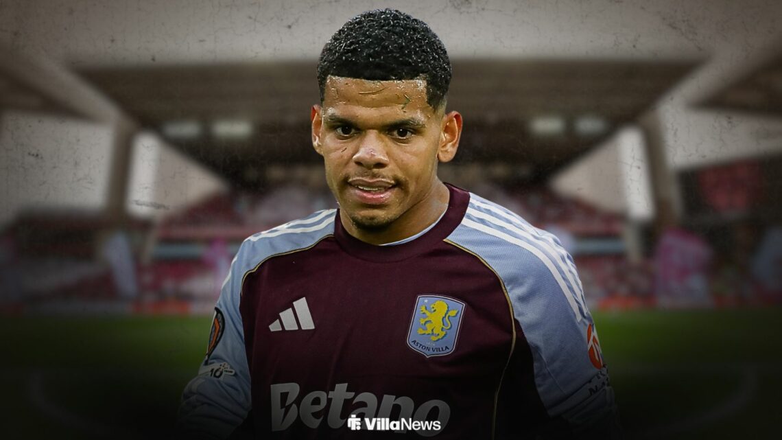 William Osula wearing an Aston Villa shirt