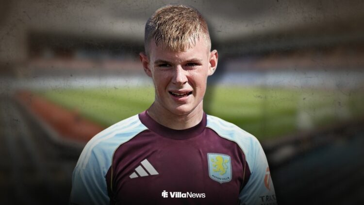 Rory Wilson in an Aston Villa shirt