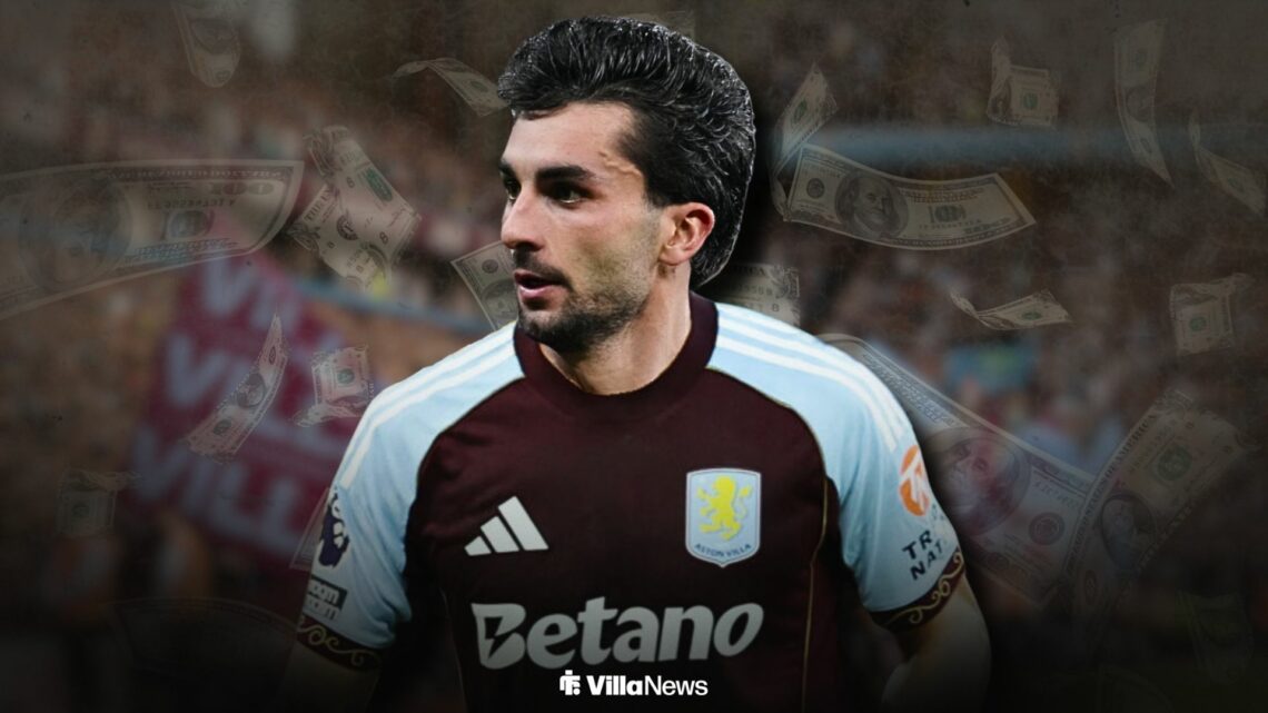 Ferran Torres in an Aston Villa shirt