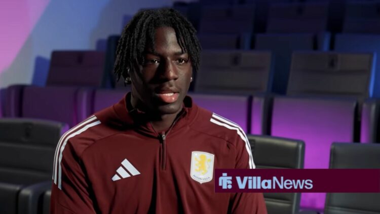 Brian Madjo in Aston Villa training gear