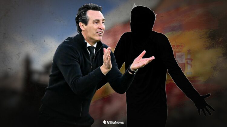 Unai Emery clapping infront of Villa Park