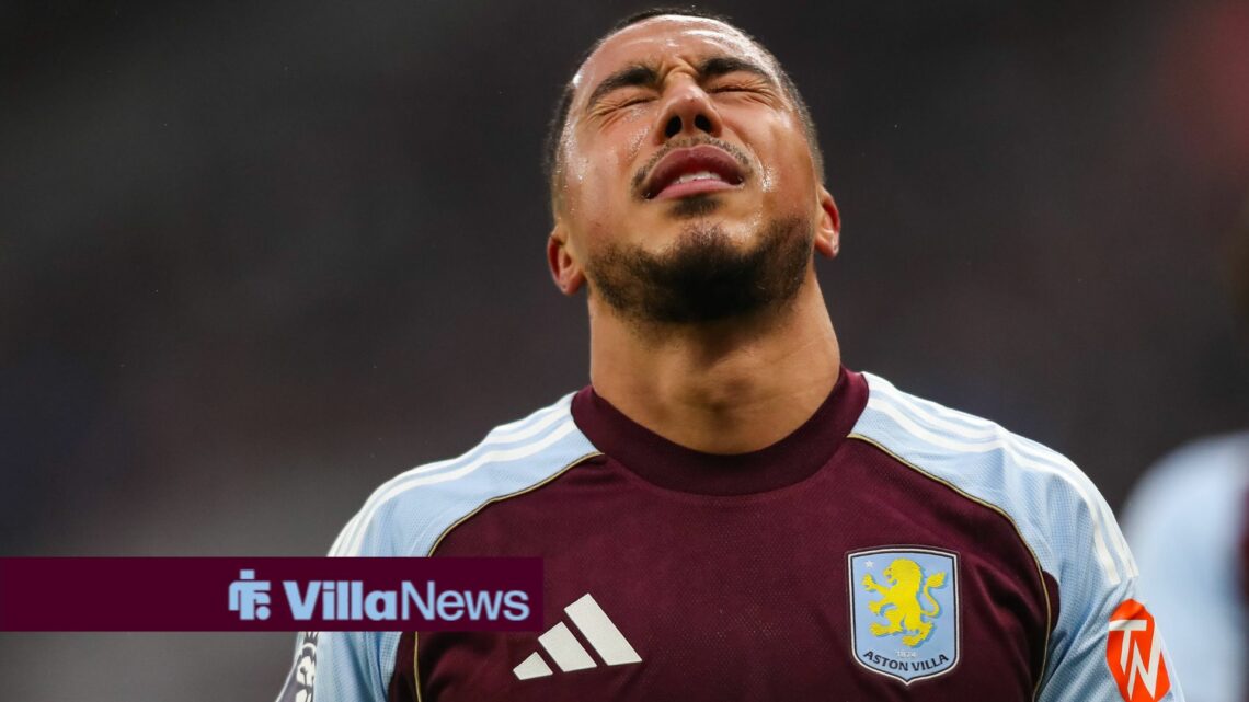 Youri Tielemans looking in pain for Aston Villa