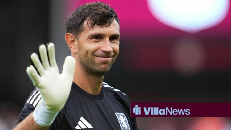 Emi Martinez playing for Aston Villa