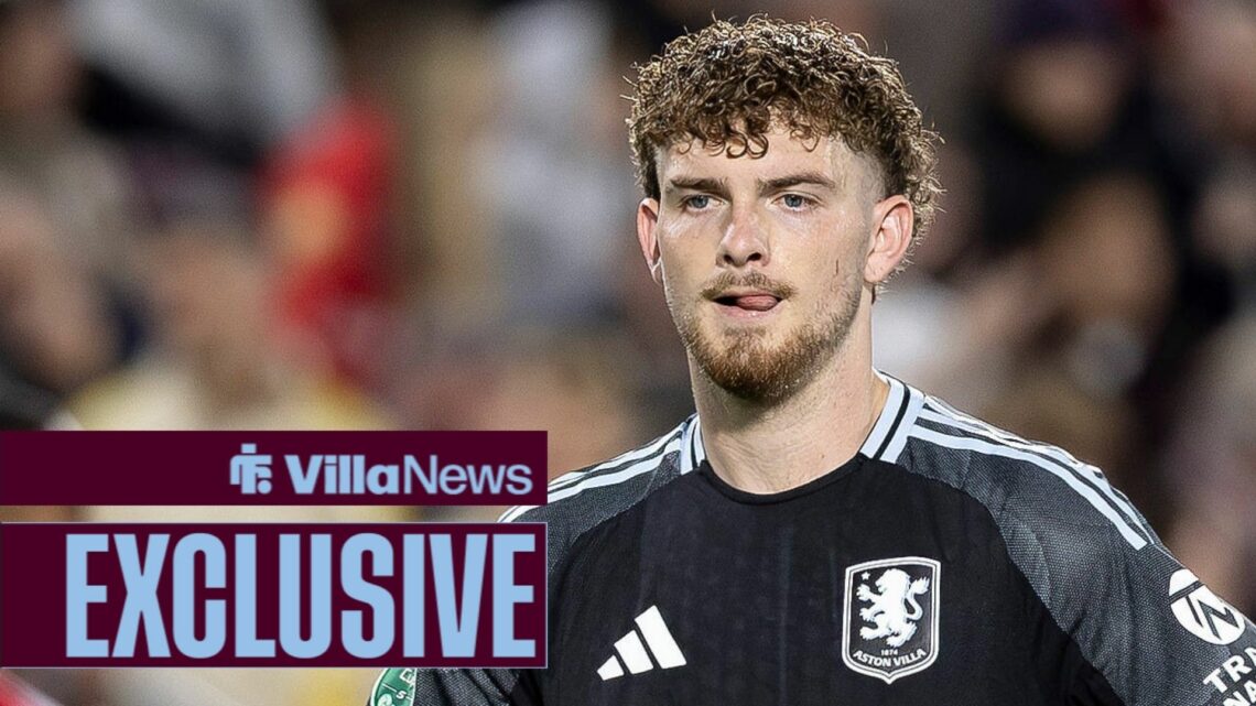 Harvey Elliott playing for Aston Villa