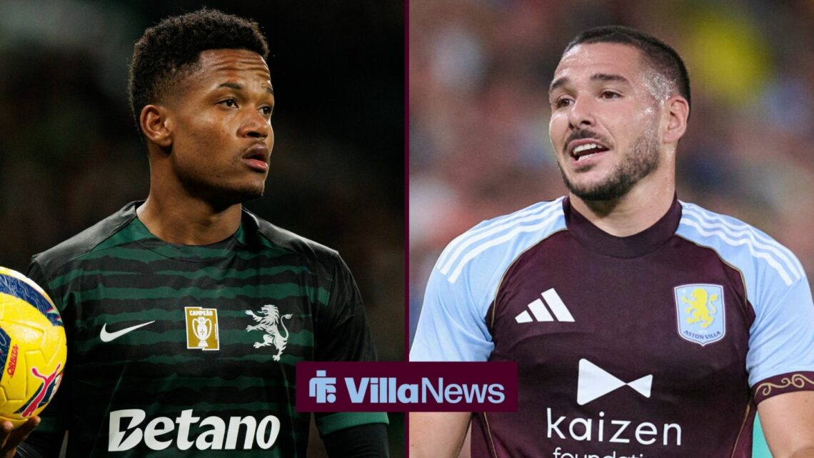 Geny Catamo looking at Emi Buendia.