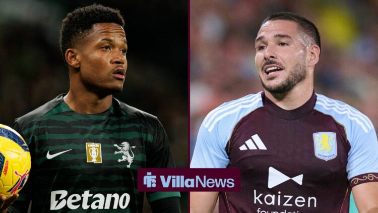 Geny Catamo looking at Emi Buendia.