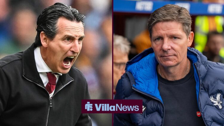 Unai Emery and Oliver Glasner stood alongside each other.