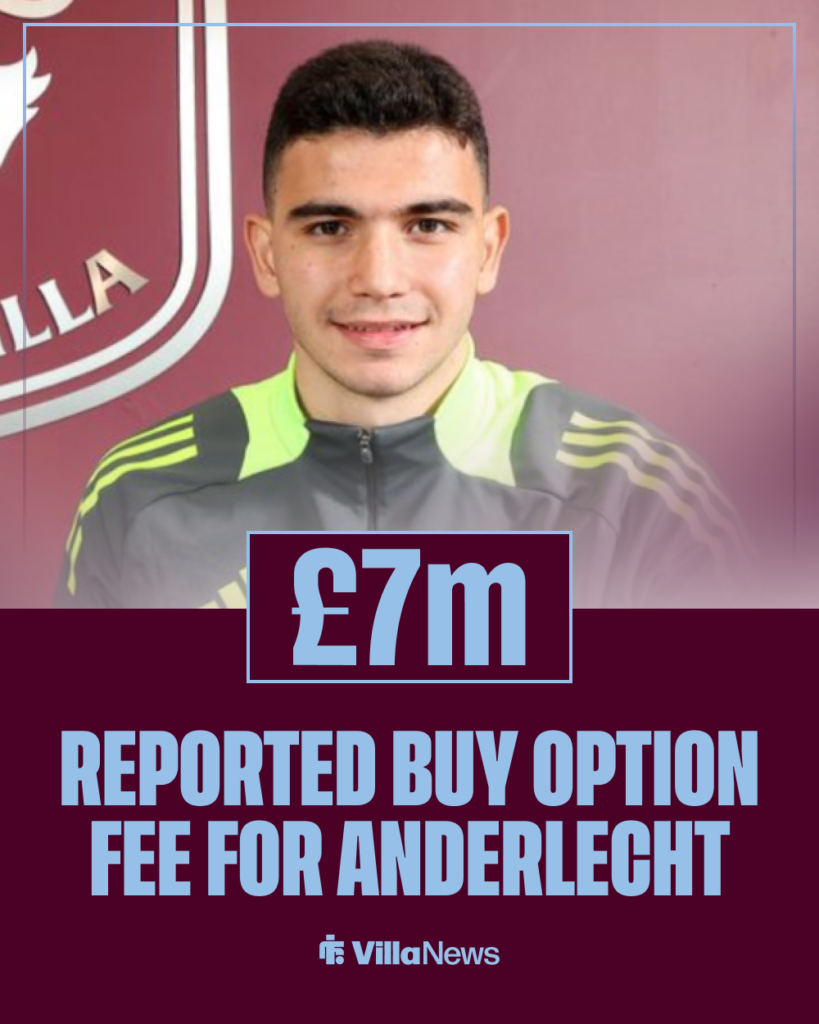 Aston Villa Yasin Ozcan Anderlecht fee
