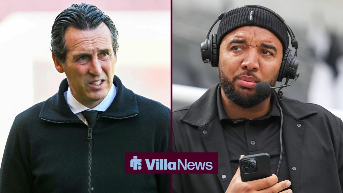 Unai Emery next to Troy Deeney