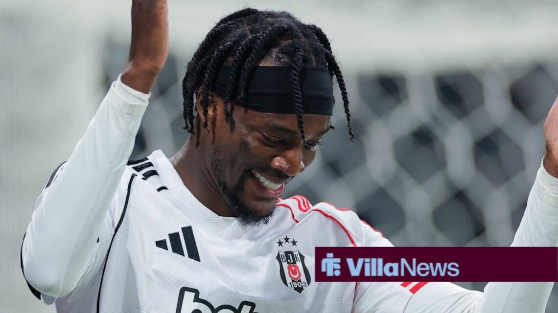 Tammy Abraham in a Besiktas shirt.