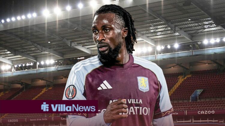 Evann Guessand in an Aston Villa kit