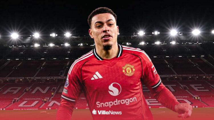 Morgan Rogers in Man United home kit ahead of Old Trafford